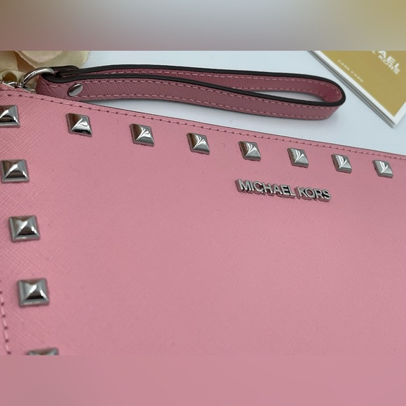 Michael Kors Jet Set Travel XL Studded Clutch Wristlet - Picture 7 of 9